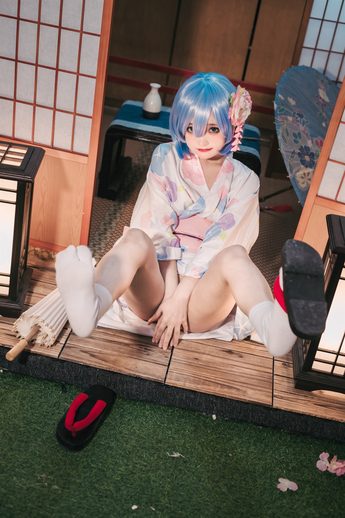 Cosplay 神沢永莉 蕾姆和风 18