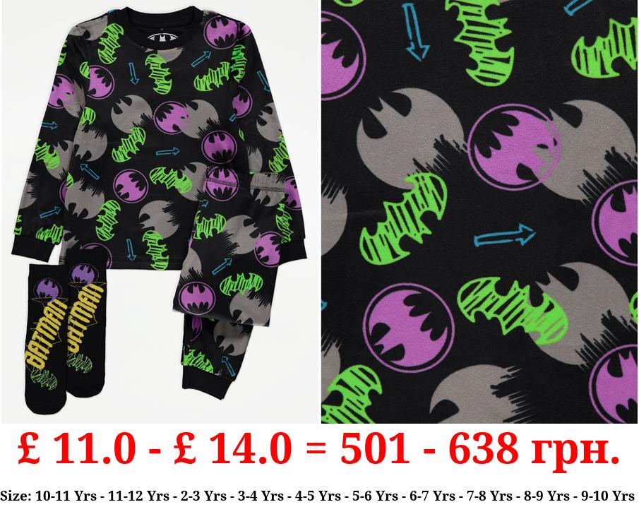 Batman Fleece Pyjamas and Socks Set