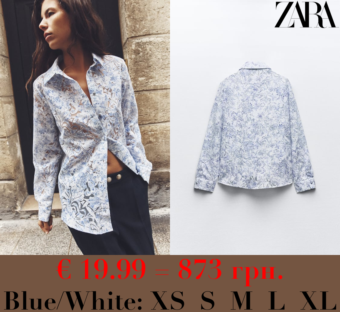 PRINTED DEVORÉ SHIRT