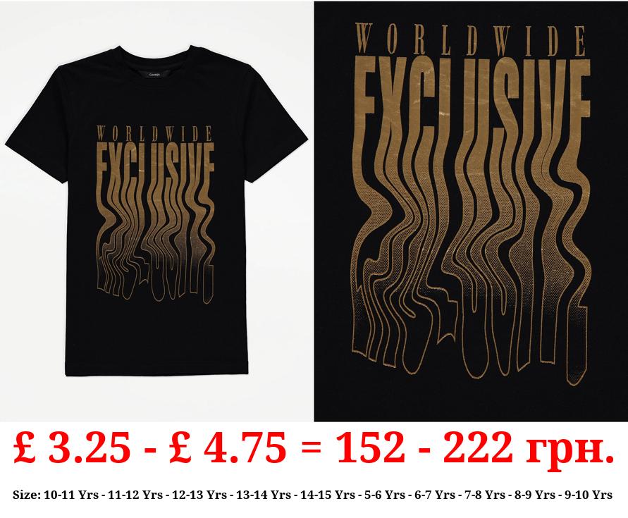 Black Worldwide Exclusive Foil T-Shirt