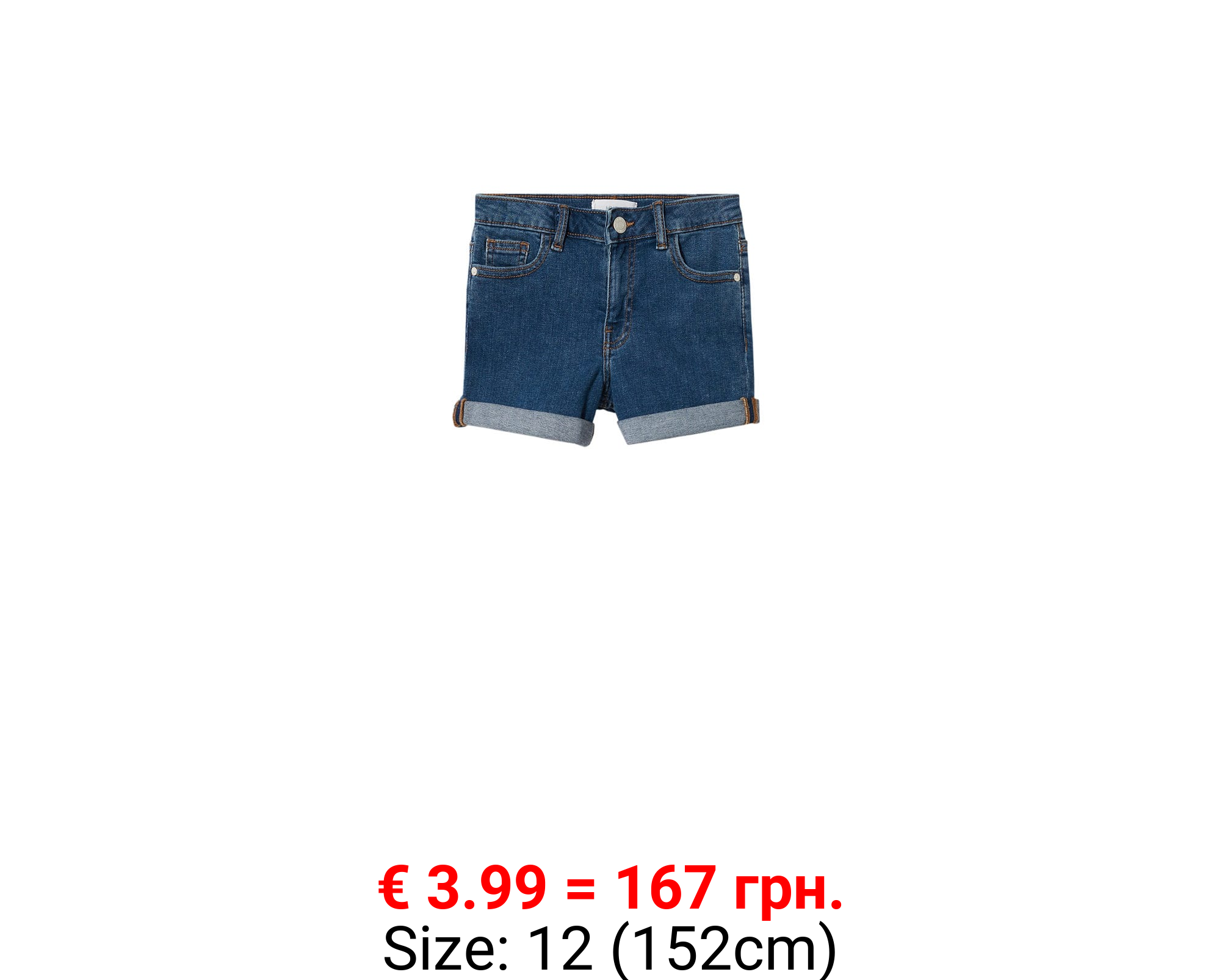 Short denim bajo vuelto
