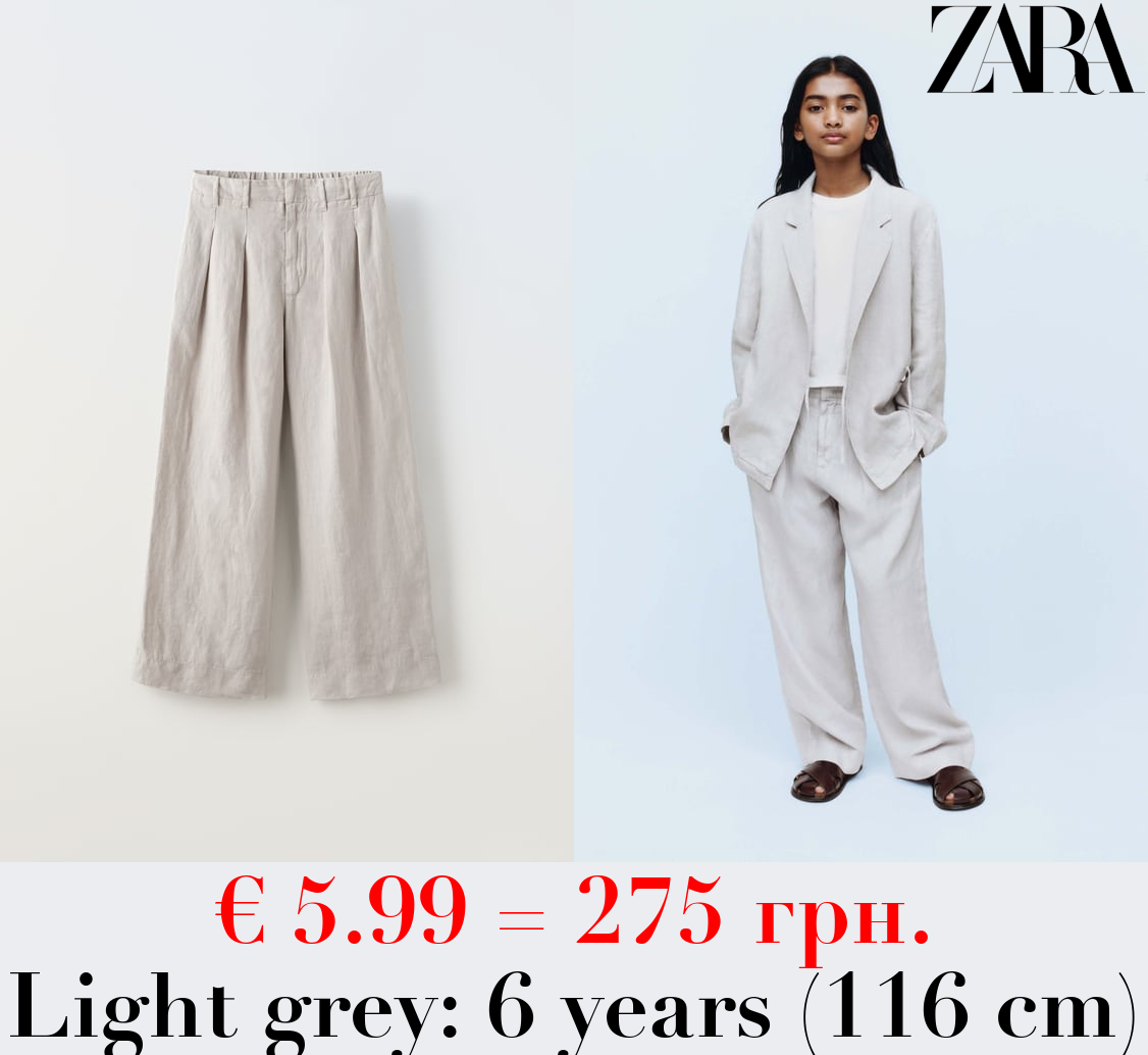 DARTED LINEN TROUSERS