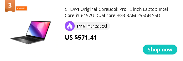 CHUWI Original CoreBook Pro 13inch Laptop Intel Core i3-6157U Dual core 8GB RAM 256GB SSD windows 10 system Backlit keyboard
