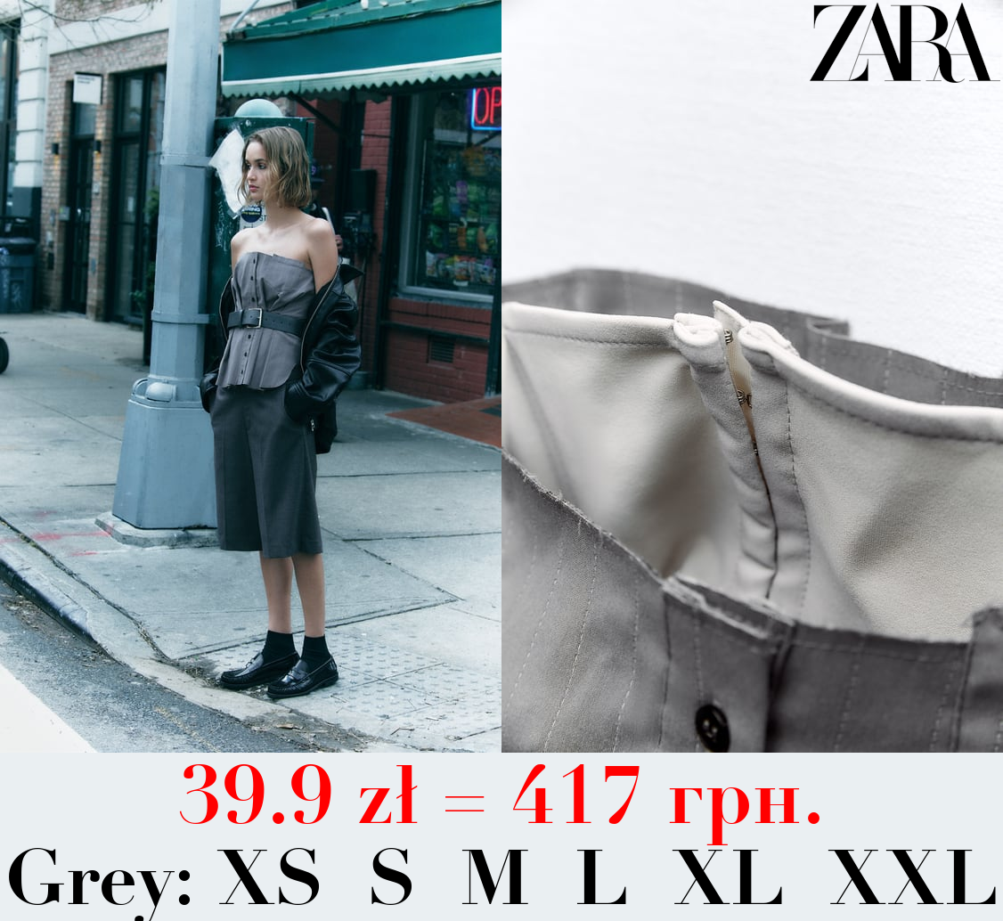 STRAPLESS TOP WITH BELT