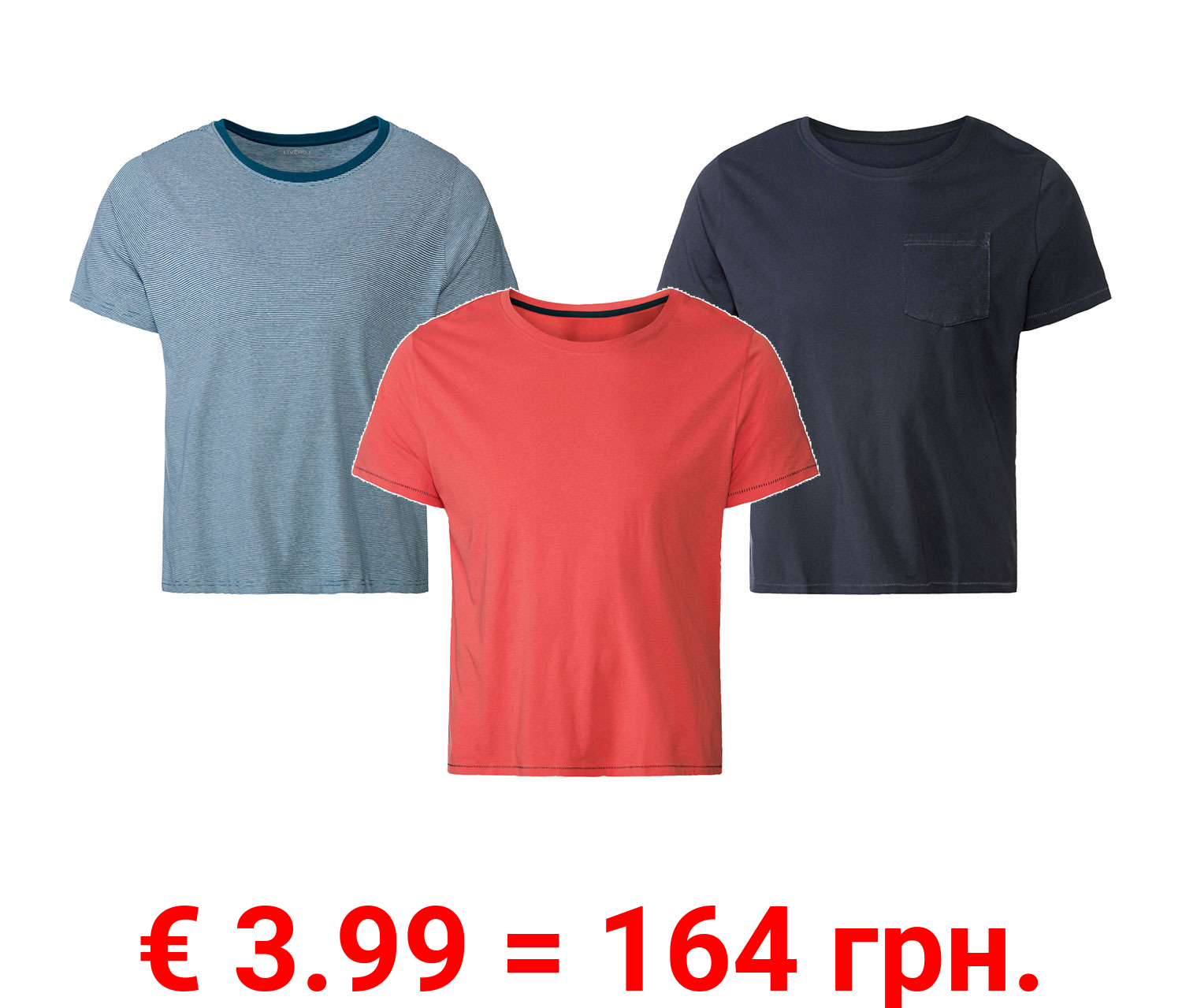 LIVERGY® Herren T-Shirt, leger geschnitten, aus reiner Baumwolle