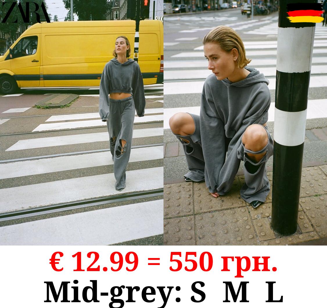 FADED CROPPED SWEATSHIRT