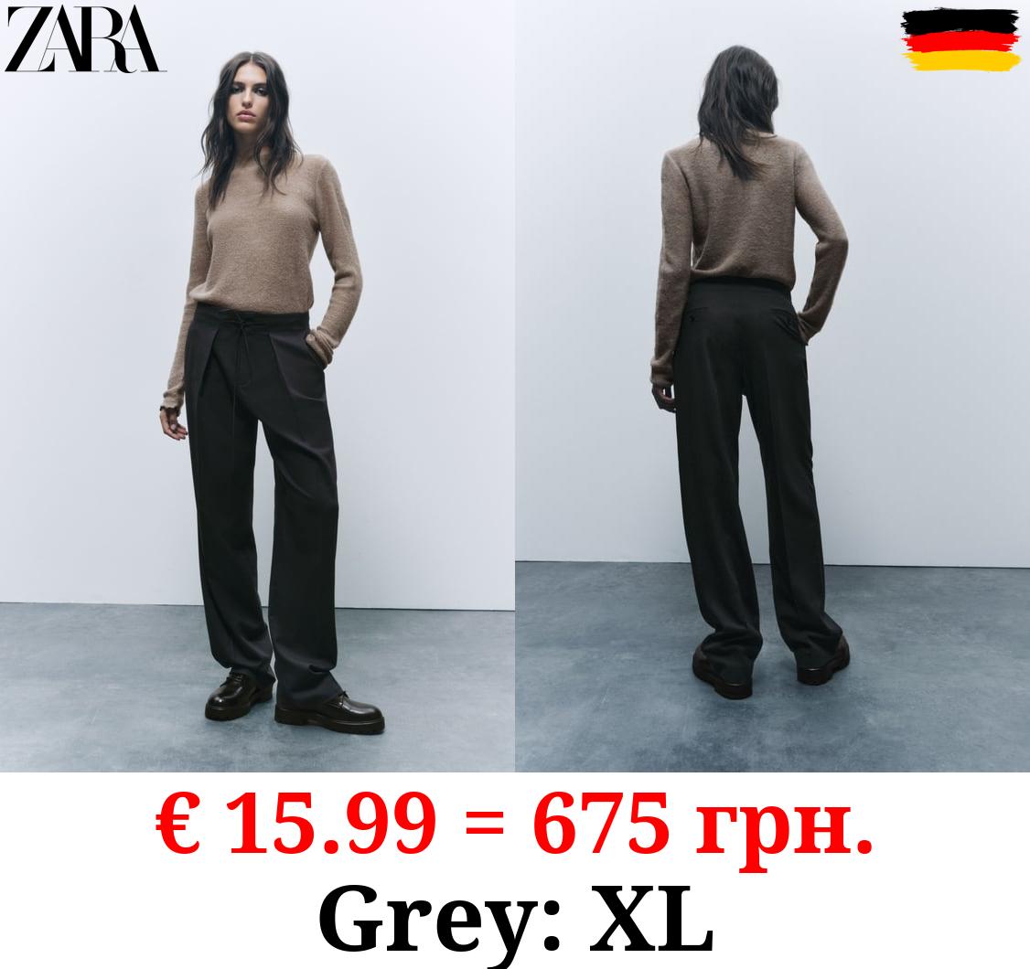 ZW COLLECTION DARTED TROUSERS