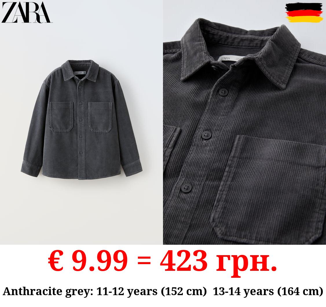 CORDUROY OVERSHIRT WITH POCKETS