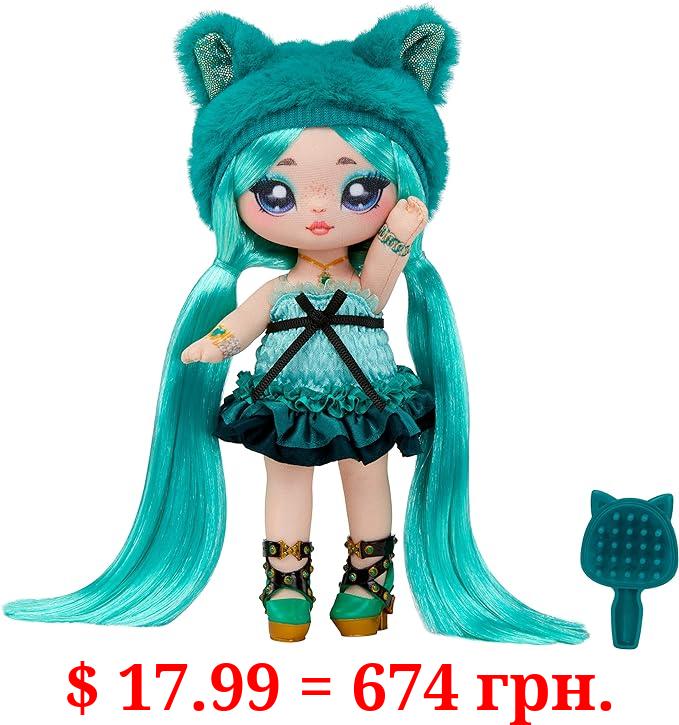 Na! Na! Na! Surprise Sweetest Gems™ Emery Moss 7.5" Fashion Doll Emerald Birthstone Inspired with Teal Hair, Smocked Satin Dress & Brush, Poseable, Great Toy Gift for Girls Boys Ages 5 6 7 8+ Years