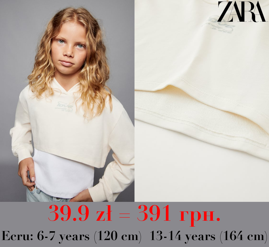 CROPPED T-SHIRT HOODIE