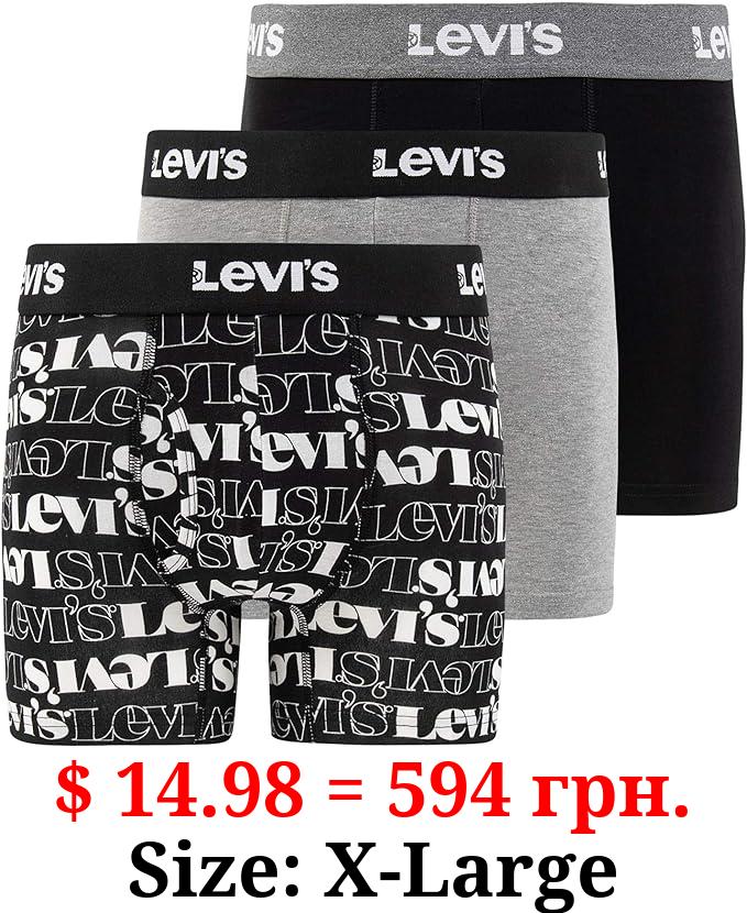 Levi's Boxer Briefs for Men, Cotton Stretch Breathable Men's Underwear 3 Pack