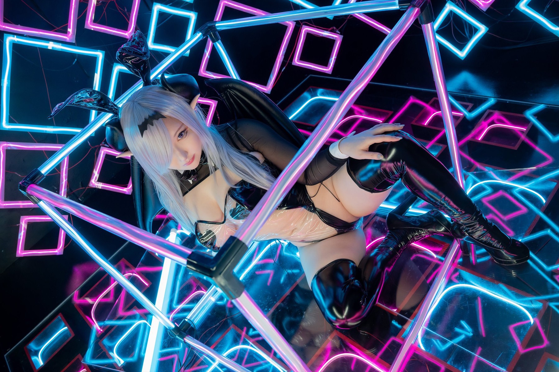 Cosplay SAKUサク See-through Bunny Succubus Set.04 39