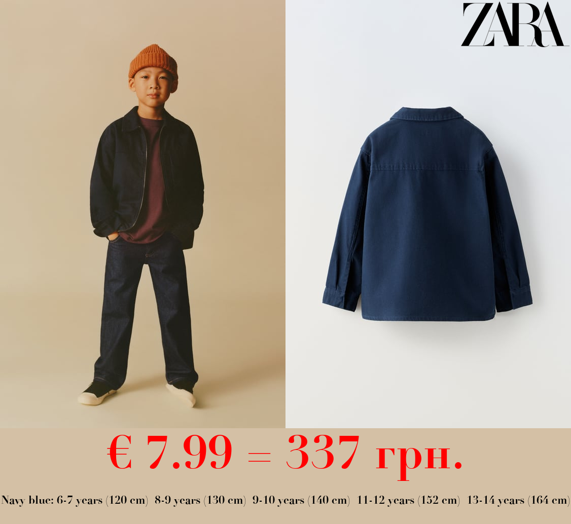 TWILL OVERSHIRT WITH ZIP