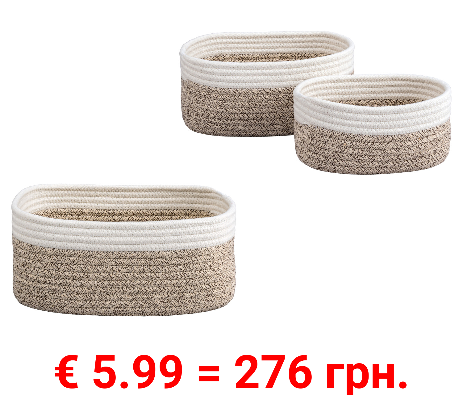 LIVARNO home Aufbewahrungskorb \ Aufbewahrungskorb-Set, aus Baumwolle