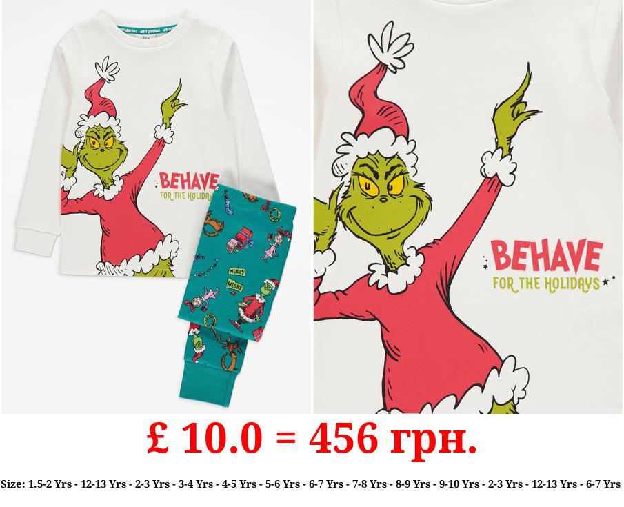 The Grinch Behave For The Holidays Matching Kids Christmas Pyjamas