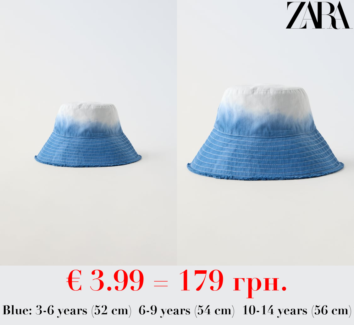 FRAYED TIE-DYE BUCKET HAT