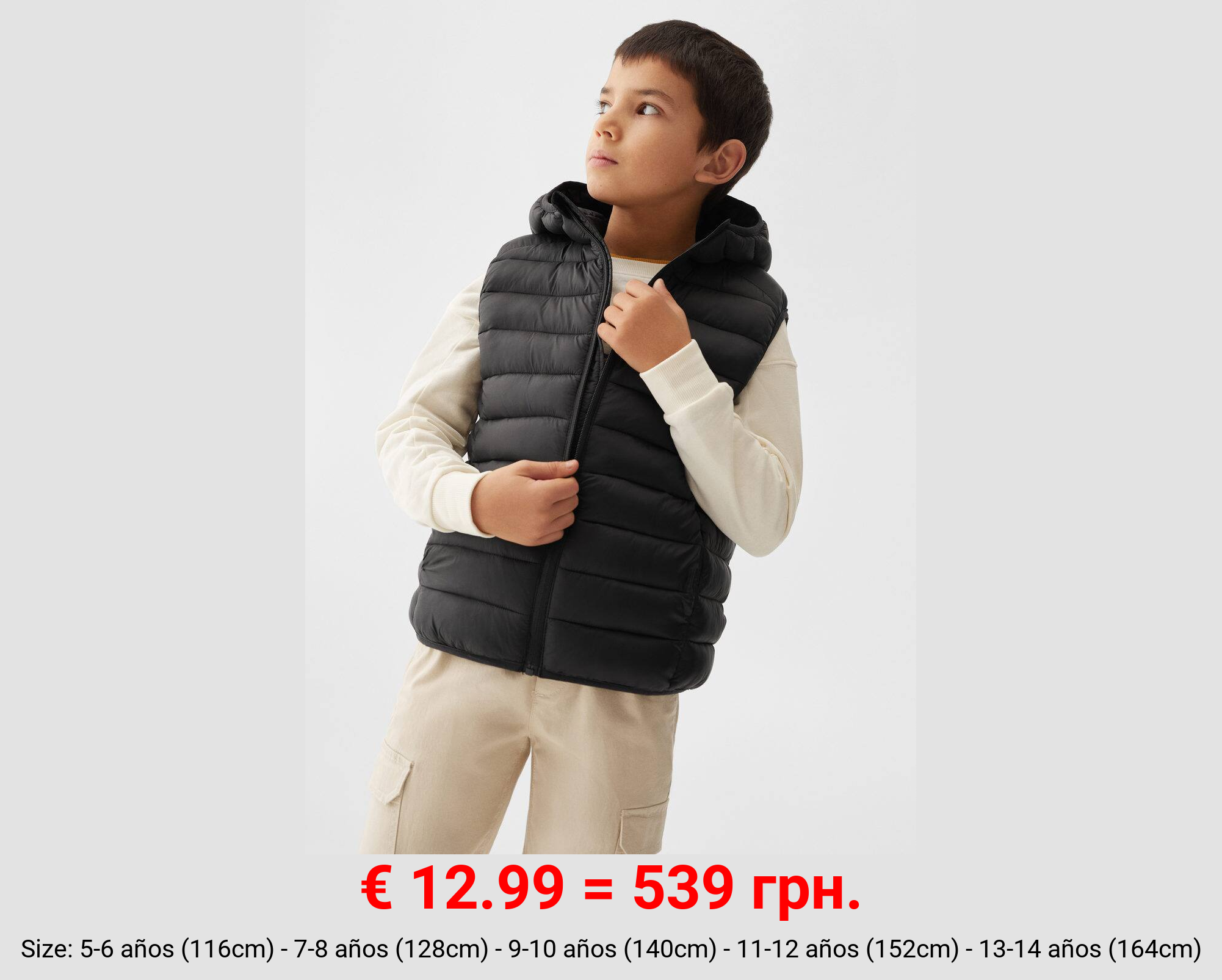 Chaleco acolchado capucha