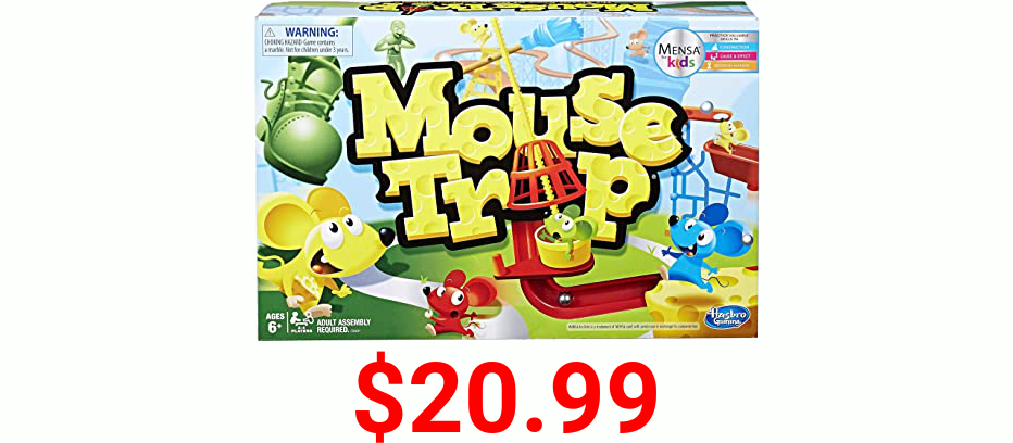 Mouse Trap Board Game for Kids Ages 6 and Up, Classic Kids Game