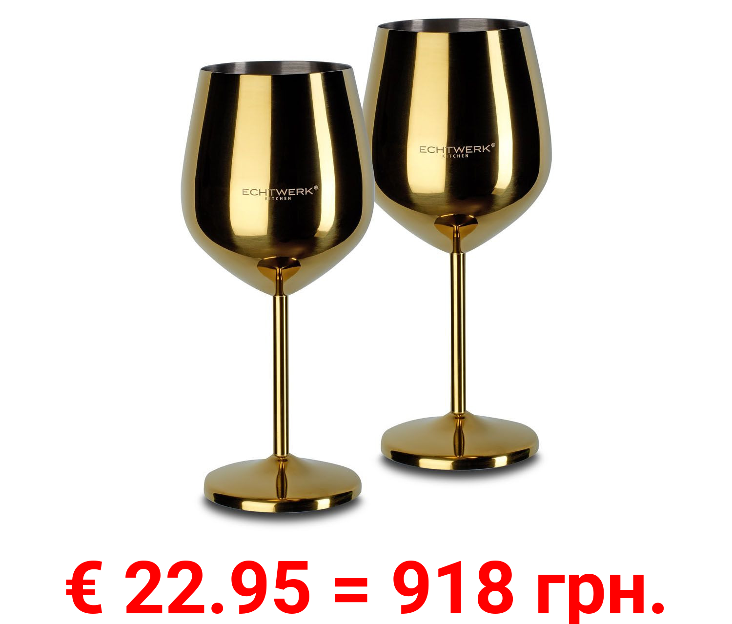ECHTWERK Edelstahlgläser 0,5l