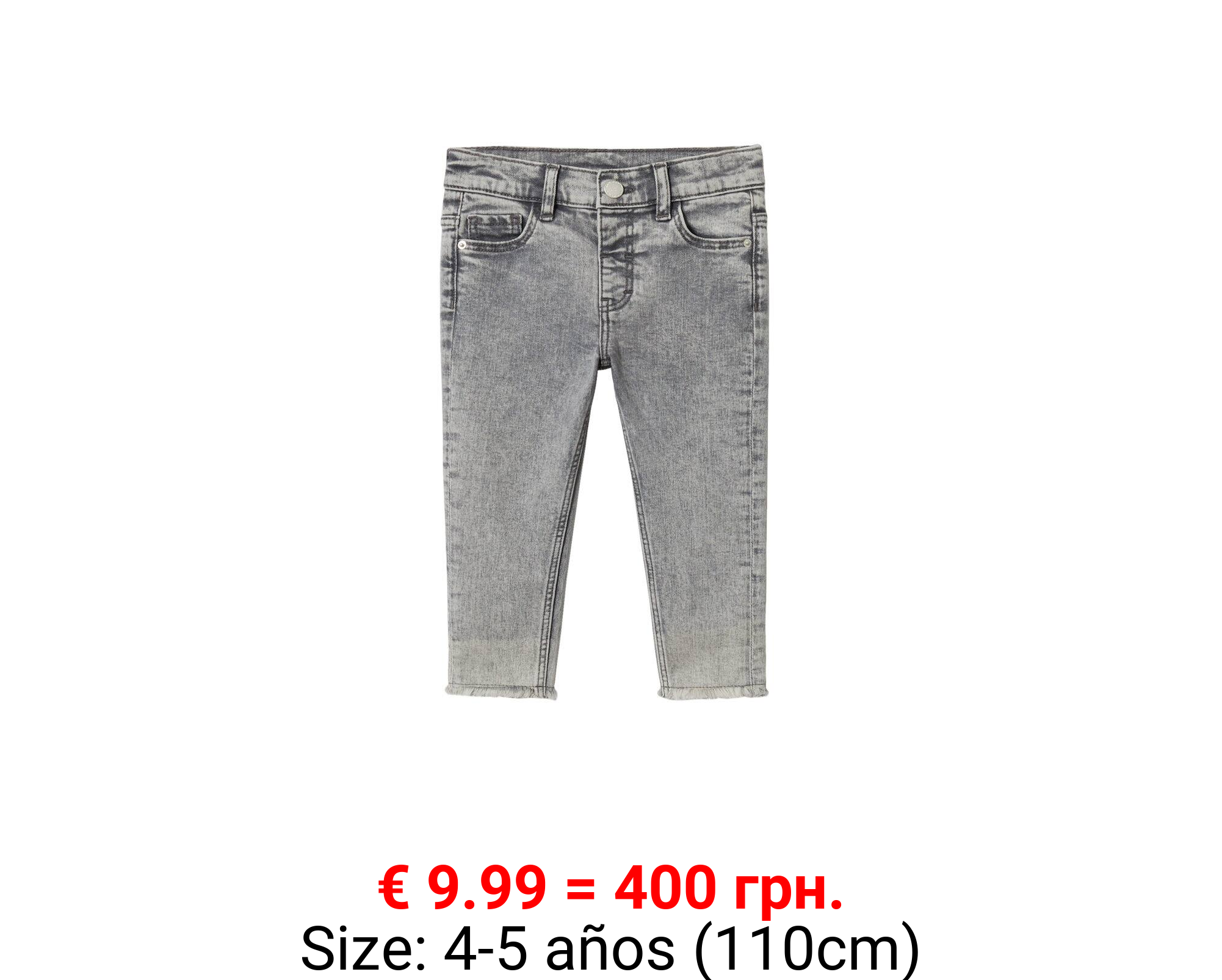 Jeans skinny bajo deshilachado
