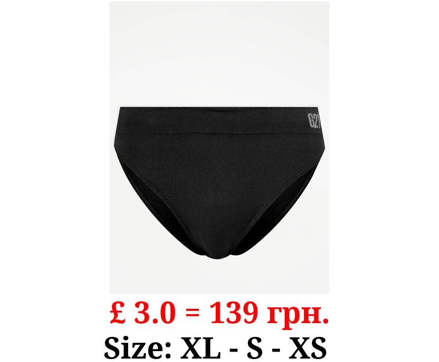 G21 Charcoal Ribbed High Waisted Brazilian Knickers