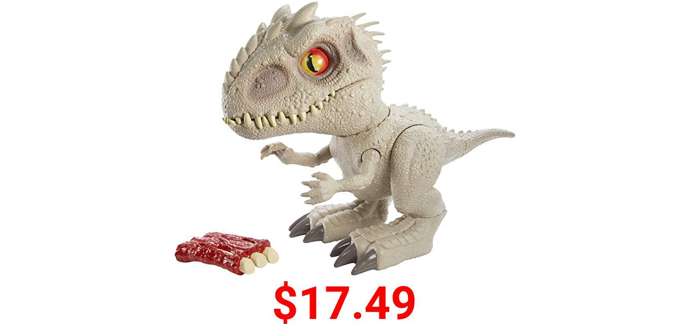 Jurassic World Camp Cretaceous Feeding Frenzy Indominus Rex Interactive Dinosaur, Bite Reflex, Toy Ribs, Lights & Sounds, Authentic Detail, Ages 4 Years Old & Up [Amazon Exclusive]