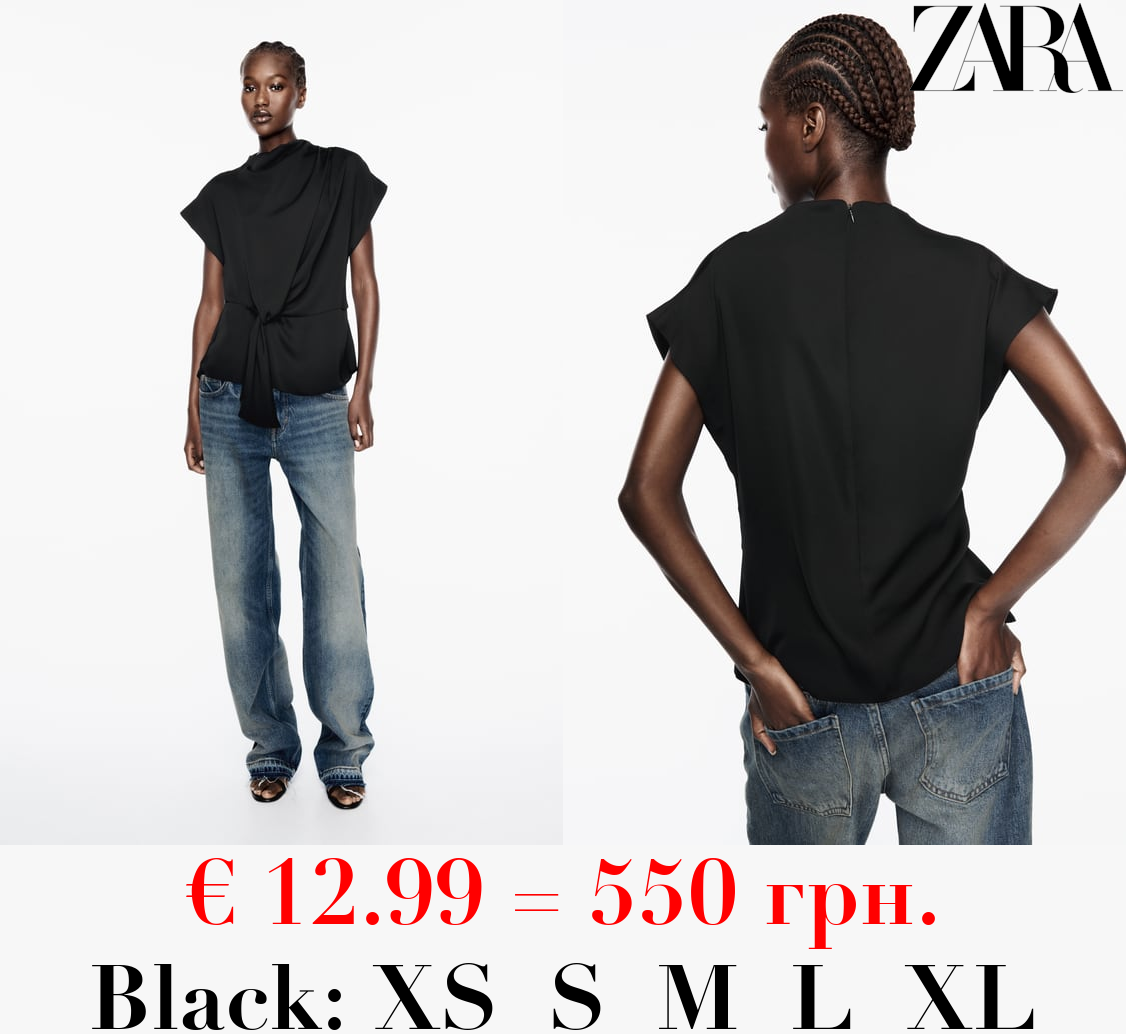 HIGH NECK KNOTTED TOP