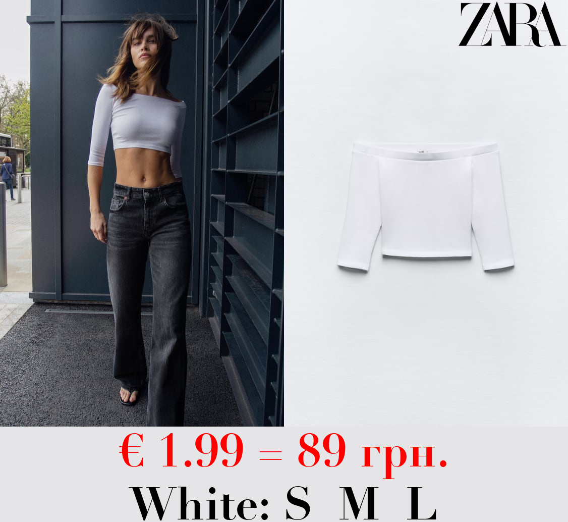 OFF-THE-SHOULDER CROP TOP
