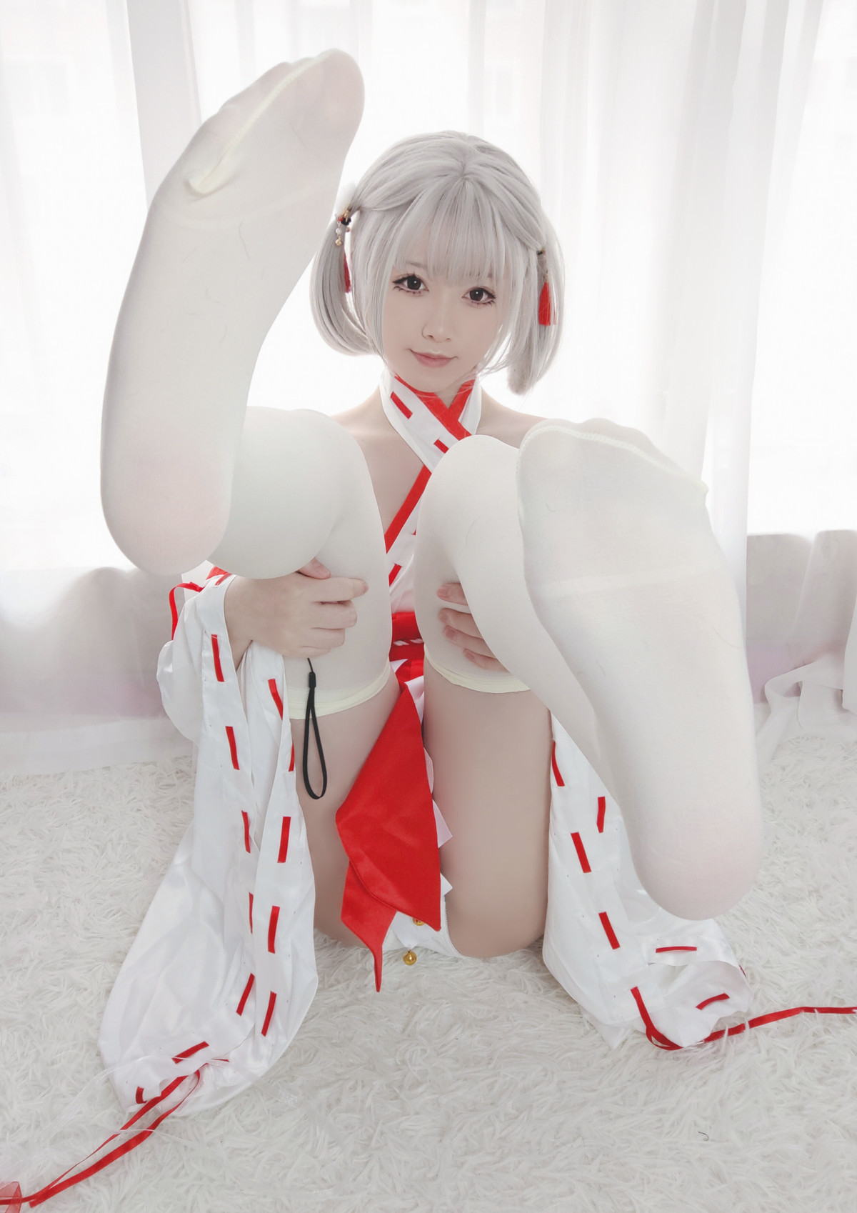 Cosplay Asagiriai愛ちゃん 巫女服自拍 2