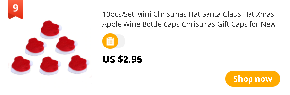 10pcs/Set Mini Christmas Hat Santa Claus Hat Xmas Apple Wine Bottle Caps Christmas Gift Caps for New Year Tree Ornament Decor