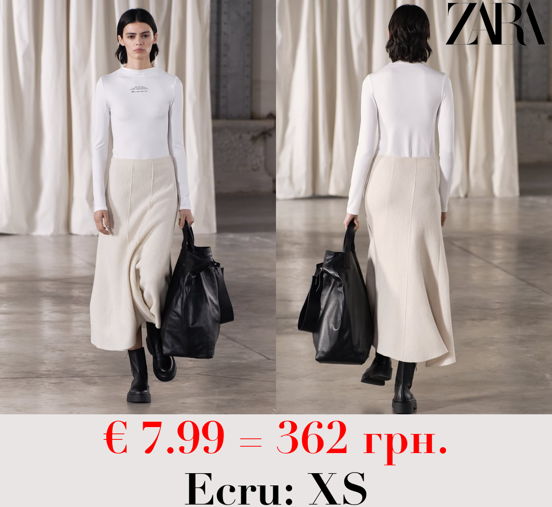 ZW COLLECTION 100% WOOL LAYERED SKIRT