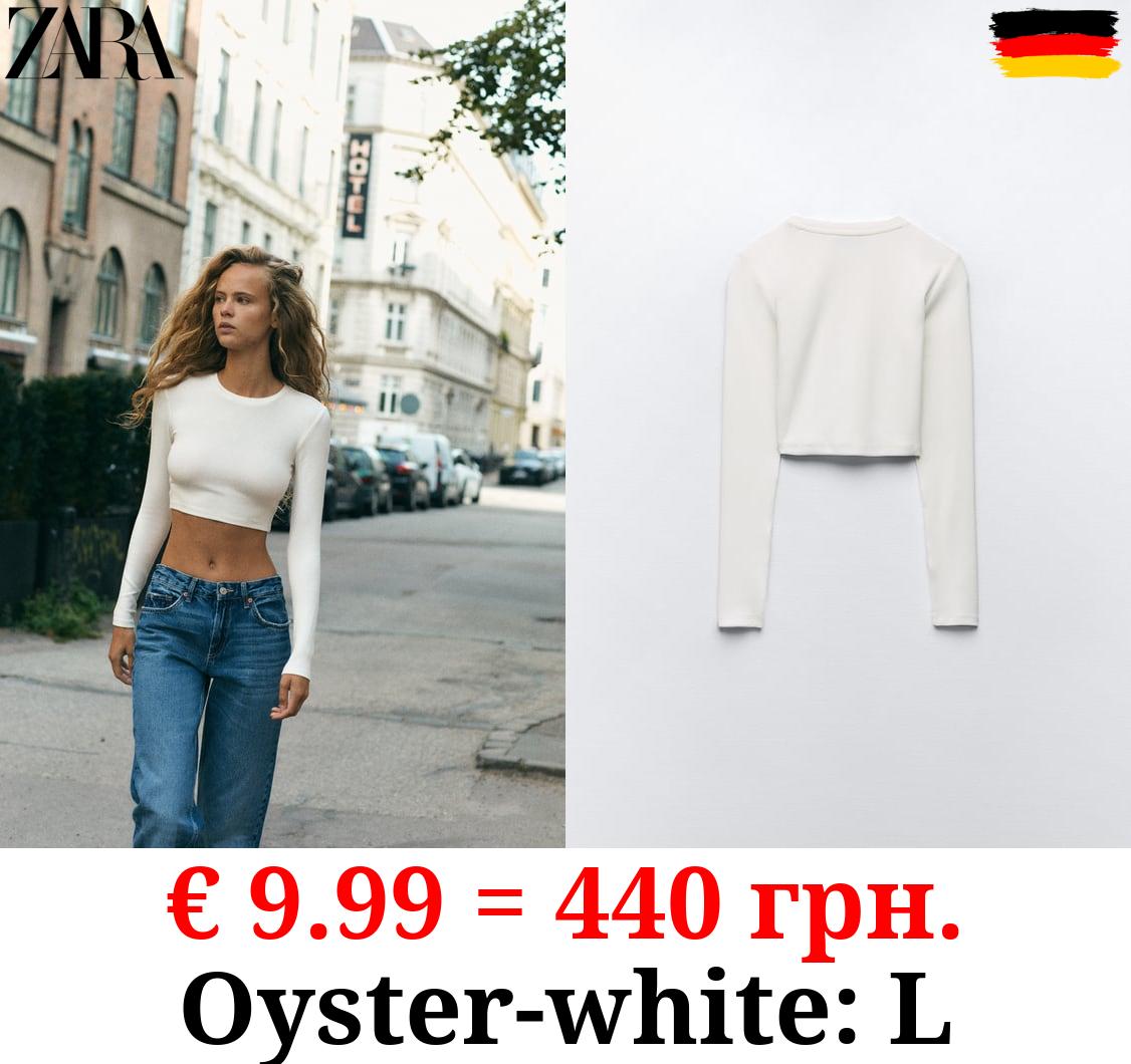 COTTON AND MODAL CROP TOP