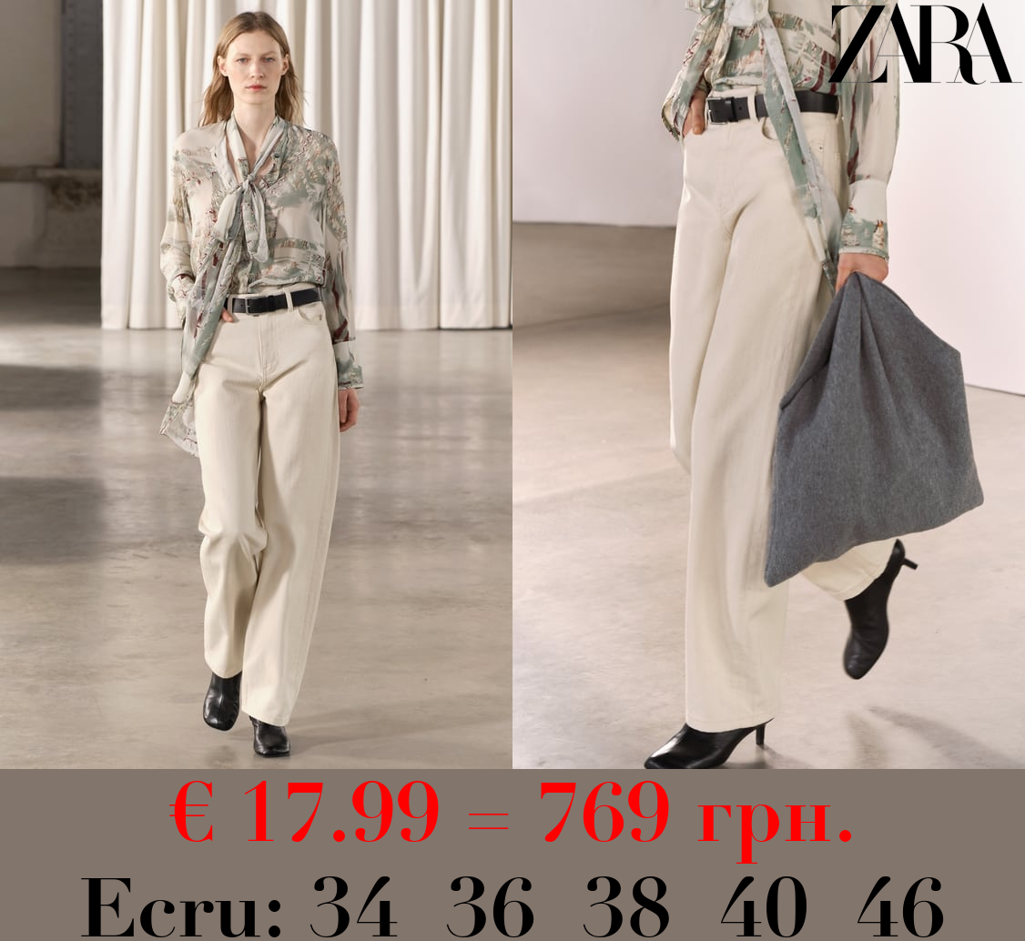 ZW COLLECTION WIDE-LEG HIGH-WAIST JEANS