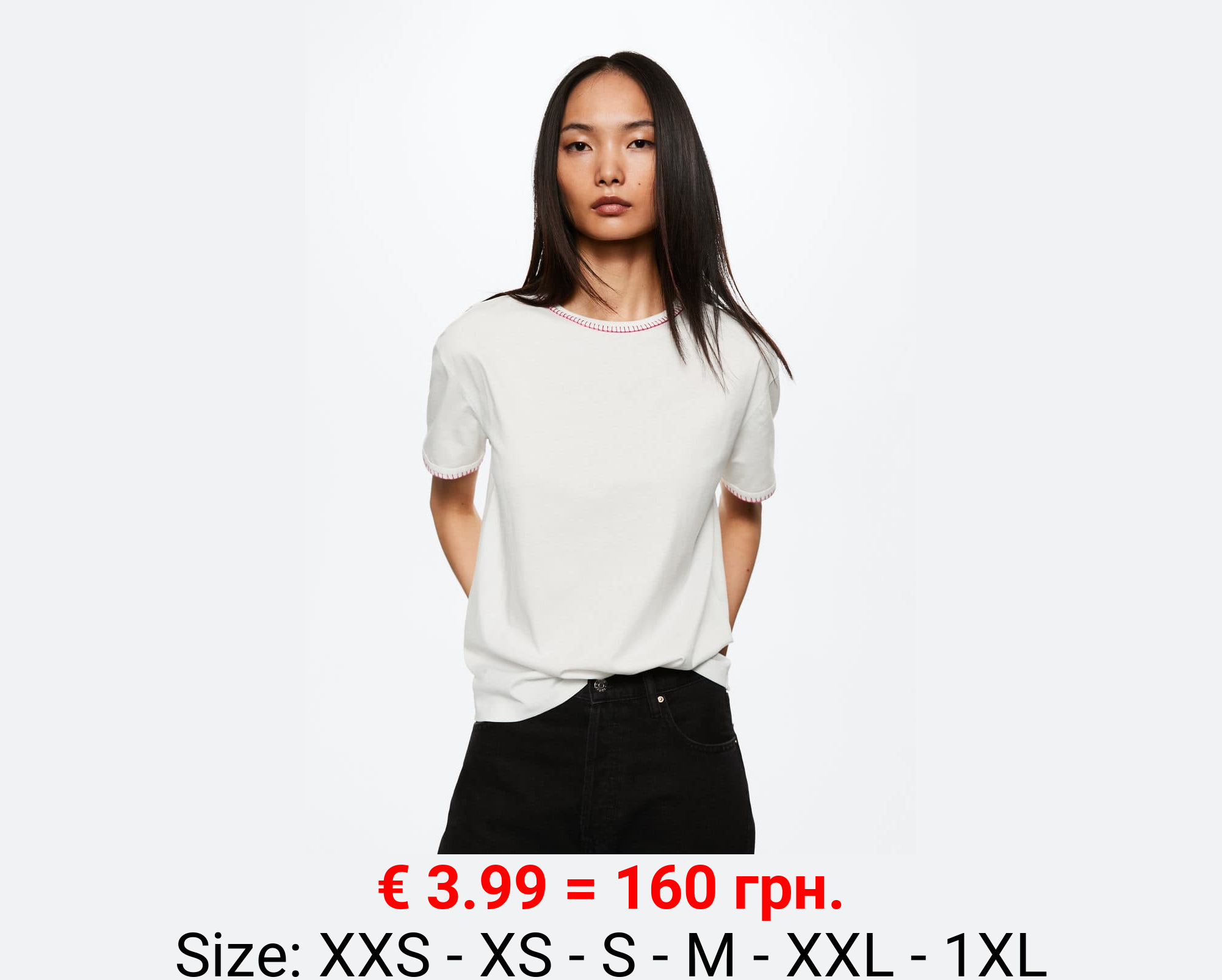 Camiseta algodón bordados