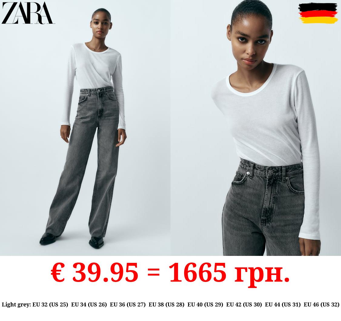 TRF HIGH-RISE WIDE-LEG JEANS