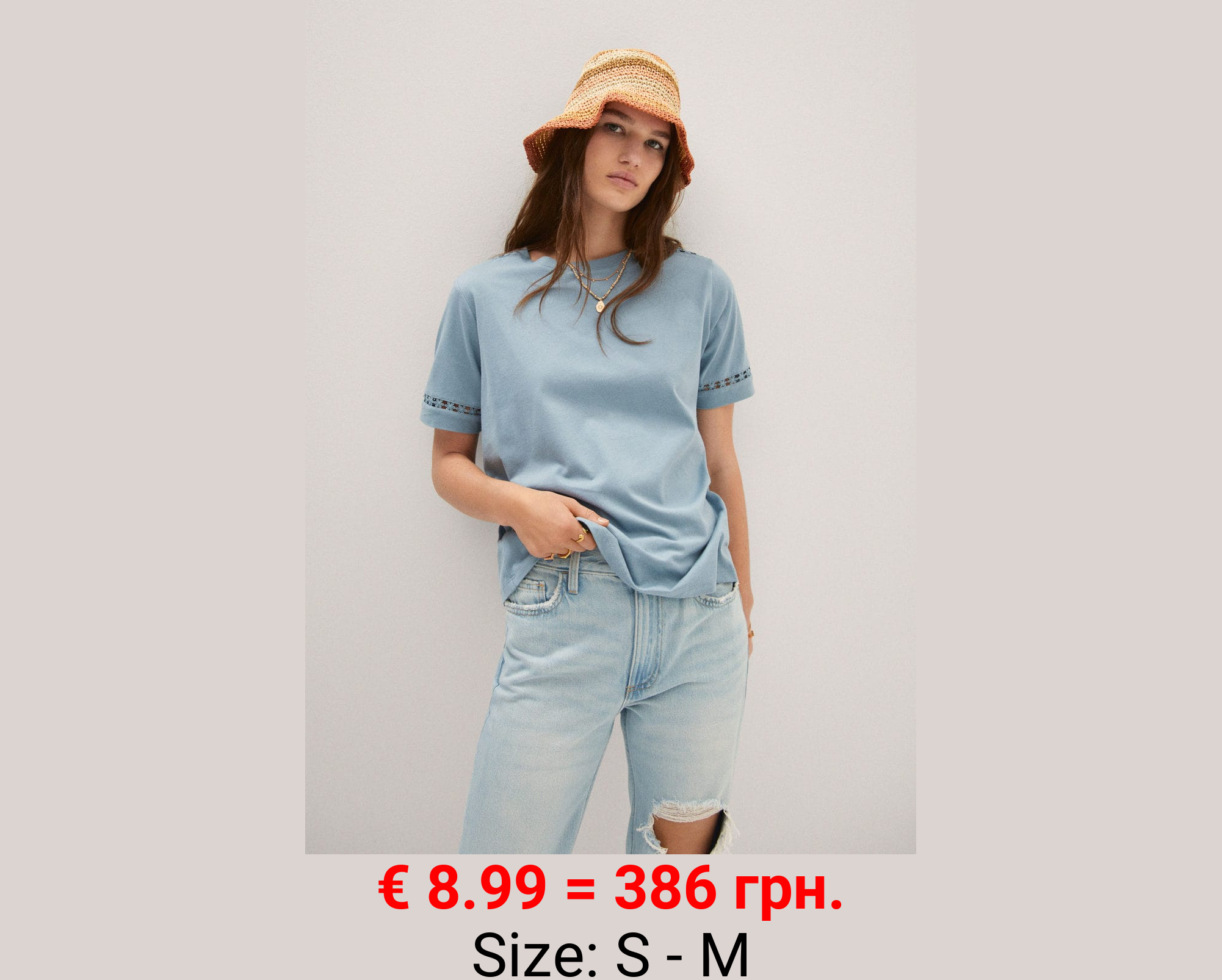 Camiseta detalles bordados