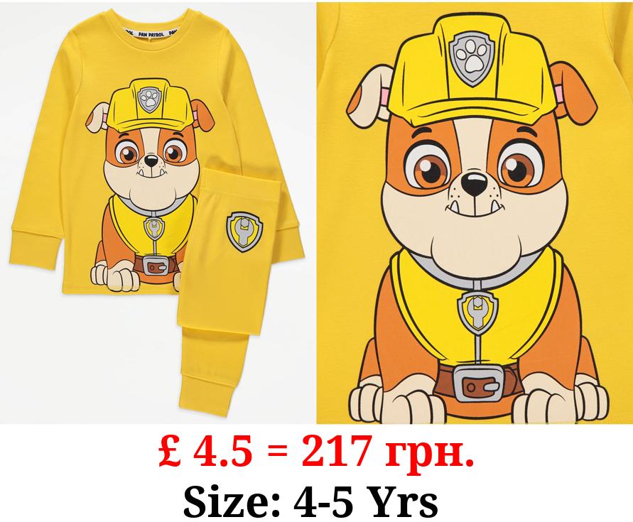 PAW Patrol Rubble Yellow Long Sleeve Pyjamas