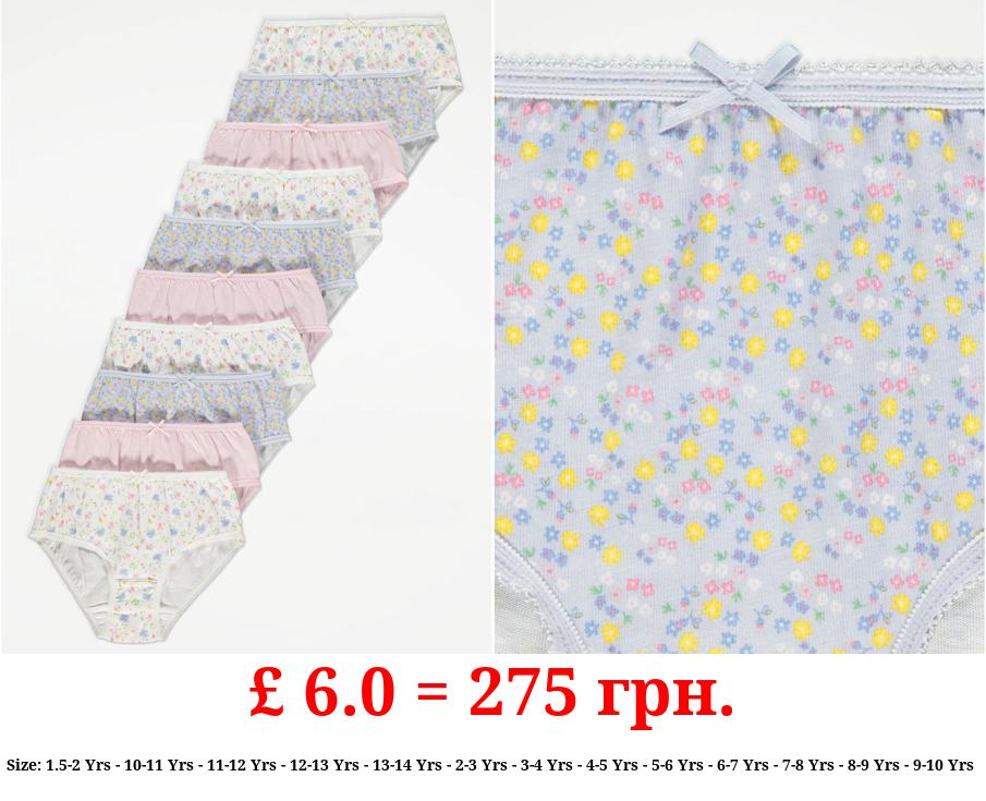 Floral Briefs 10 Pack