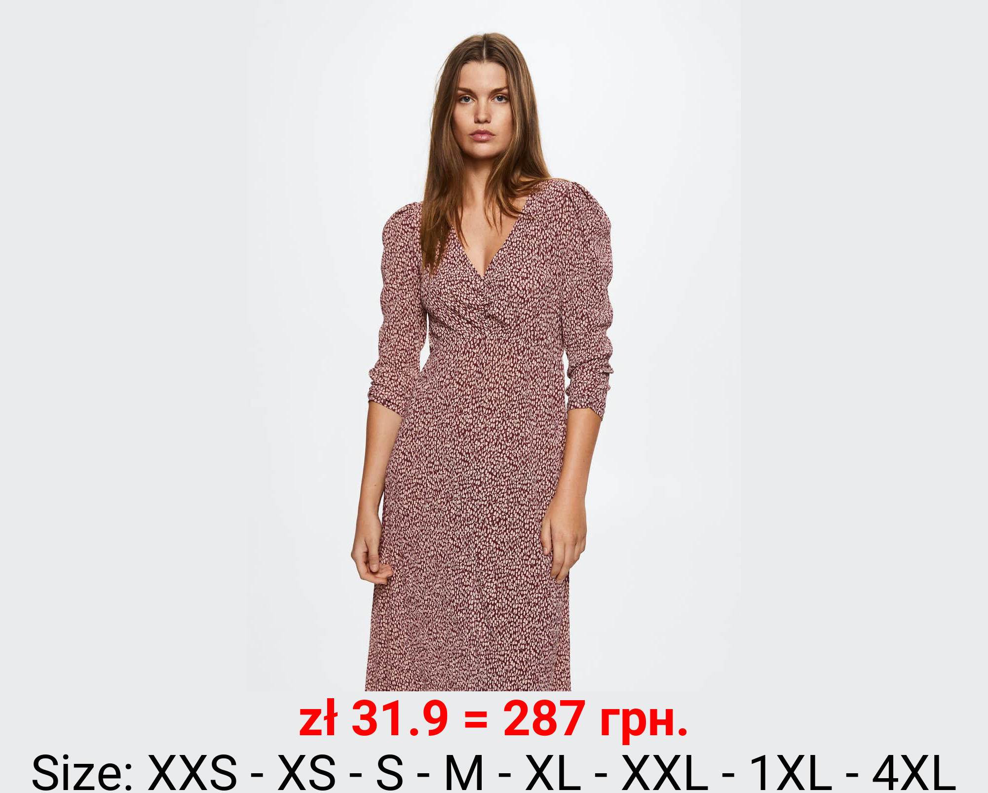 Vestido plisado estampado