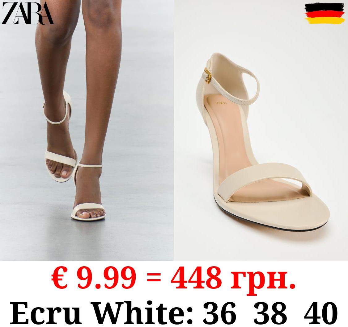 HIGH-HEEL SANDALS WITH ANKLE STRAP