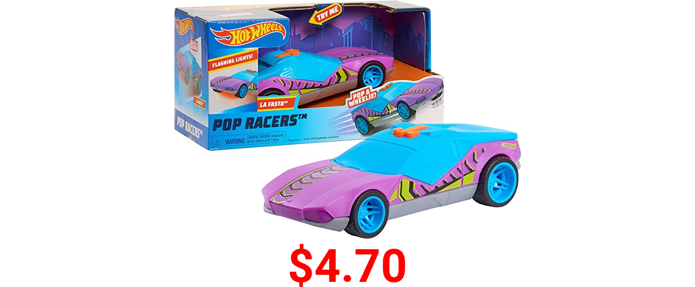 Hot Wheels Hot Wheels Pop Racers - La Fasta Vehicle Light Sound, Ages 3 Up, by Just Play