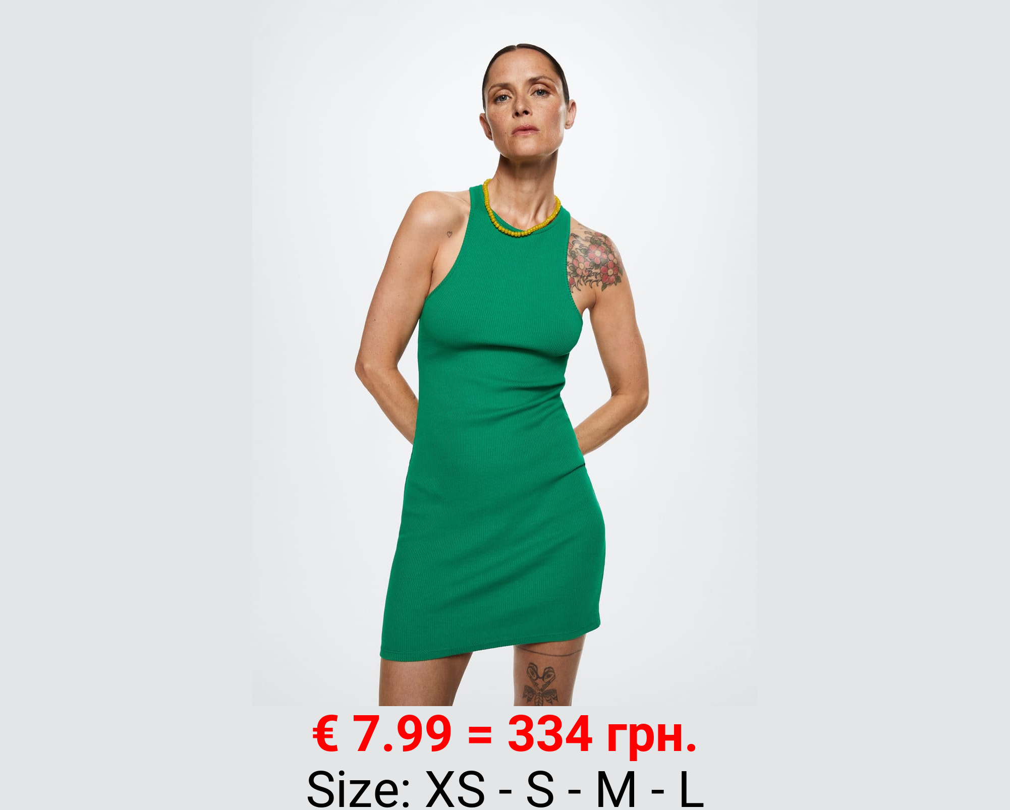Vestido algodón canalé