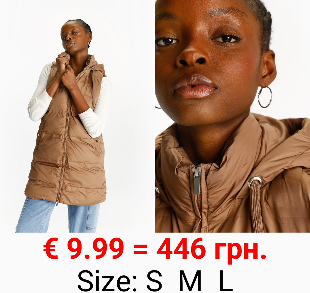 Long puffer gilet