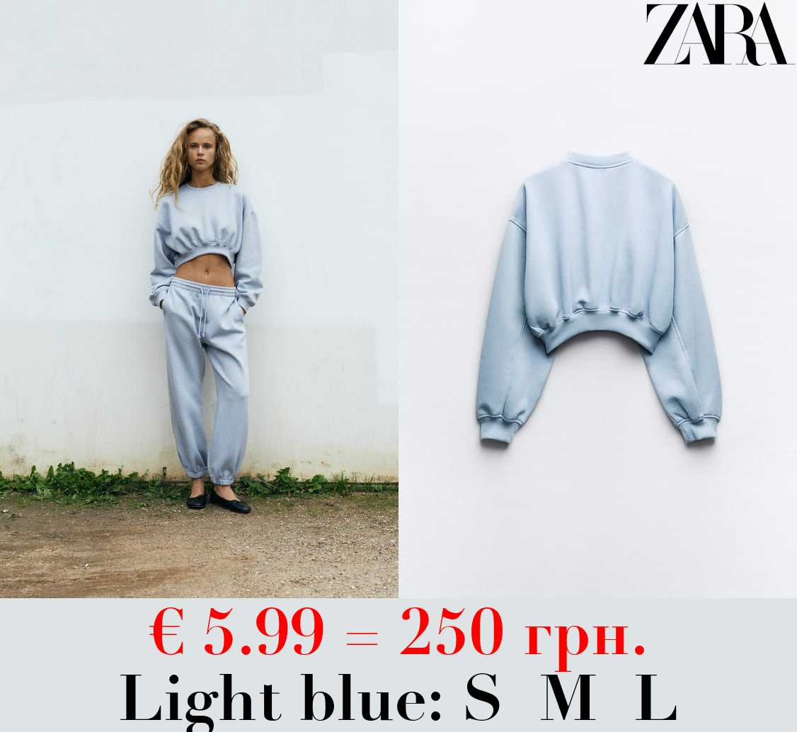 BASIC CROPPED SWEATSHIRT