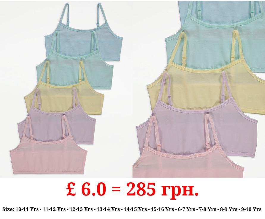 Pastel Strappy Crop Tops 5 Pack