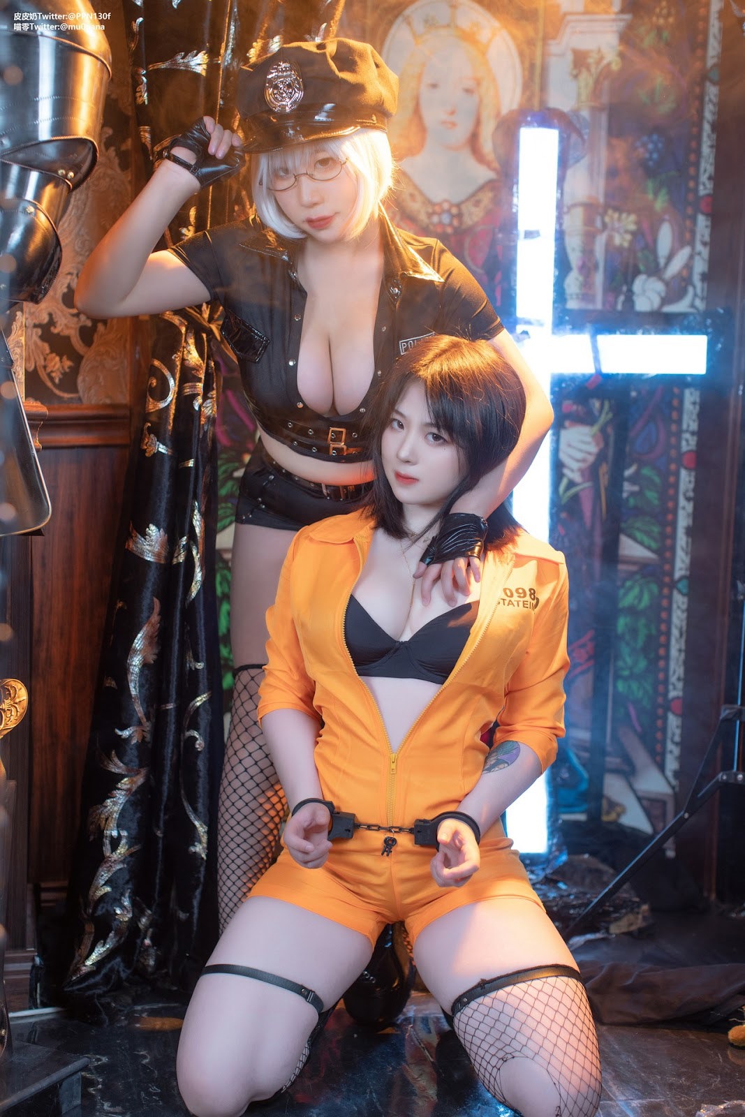 Cosplay 皮皮奶可可爱了啦 & 喵零 匪警 7