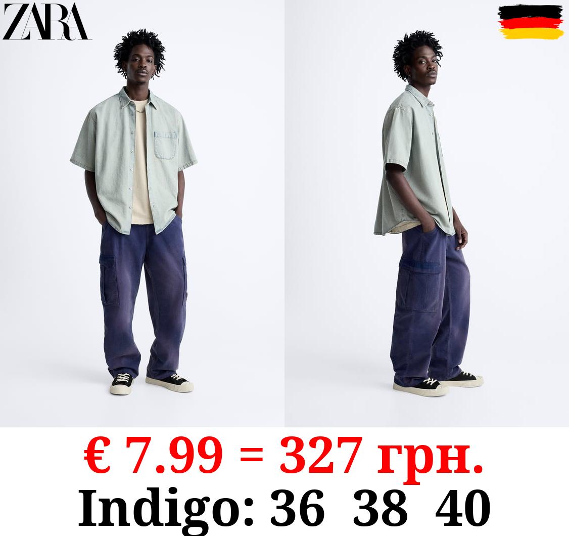 CARGO TROUSERS WITH CONTRAST TOPSTITCHING