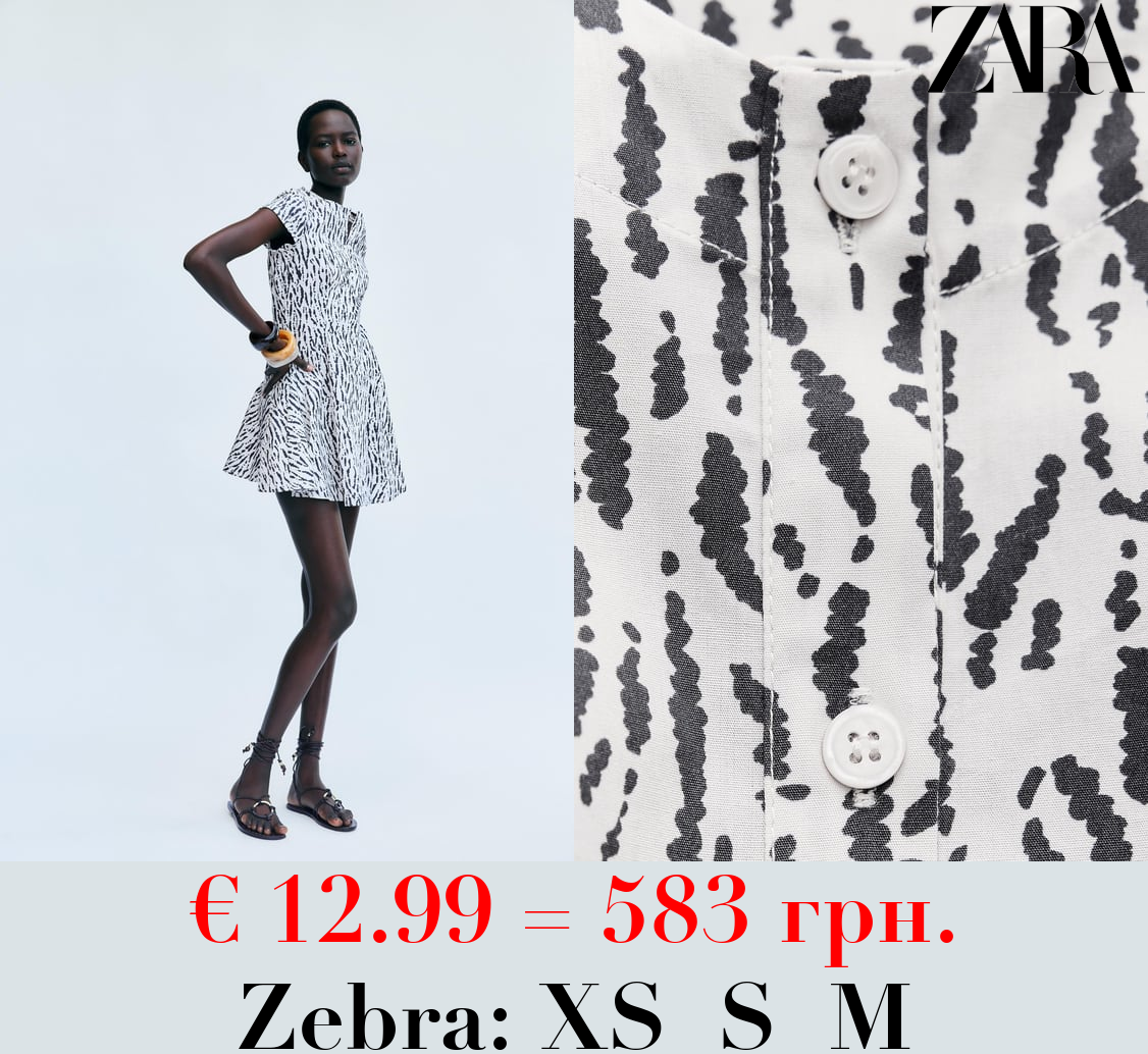 ZW COLLECTION SHORT PRINTED DRESS