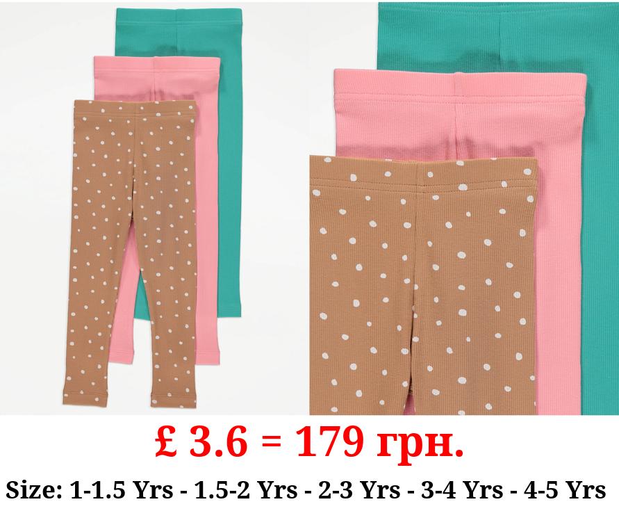 Ribbed Leggings 3 Pack