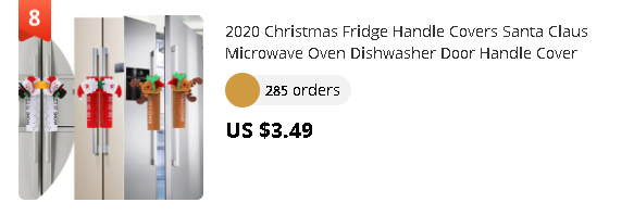 2020 Christmas Fridge Handle Covers Santa Claus Microwave Oven Dishwasher Door Handle Cover Xmas Christmas Party Decor 24*16cm
